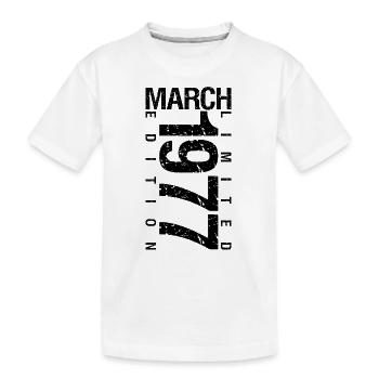 Anniversaire Mars 1977 Mars né en Mars - T-shirt bio Premium Enfant - blanc - Devant