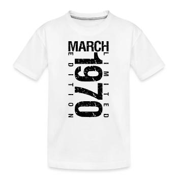 Anniversaire Mars 1970 Mars né en Mars - T-shirt bio Premium Enfant - blanc - Devant