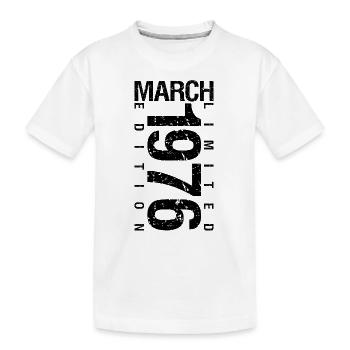 Anniversaire Mars 1976 Mars né en Mars - T-shirt bio Premium Enfant - blanc - Devant