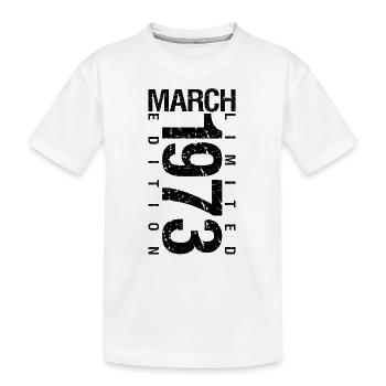Anniversaire Mars 1973 Mars né en Mars - T-shirt bio Premium Enfant - blanc - Devant