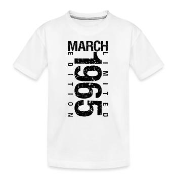 Anniversaire Mars 1965 Mars né en Mars - T-shirt bio Premium Enfant - blanc - Devant