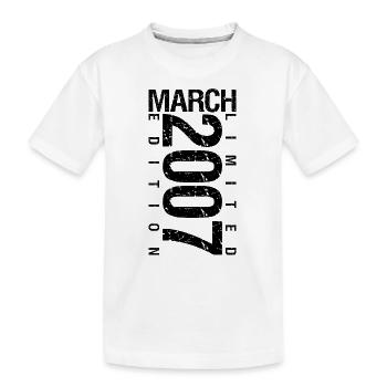 Anniversaire Mars 2007 Mars né en Mars - T-shirt bio Premium Enfant - blanc - Devant