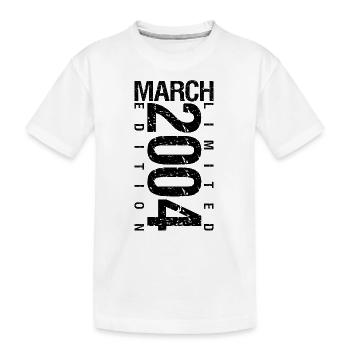 Anniversaire Mars 2004 Mars né en Mars - T-shirt bio Premium Enfant - blanc - Devant