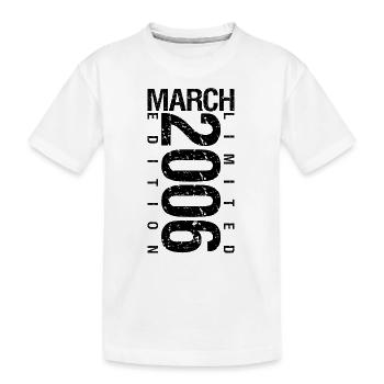 Anniversaire Mars 2006 Mars né en Mars - T-shirt bio Premium Enfant - blanc - Devant