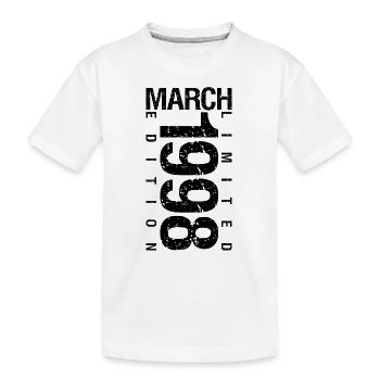 Anniversaire Mars 1998 Mars né en Mars - T-shirt bio Premium Enfant - blanc - Devant
