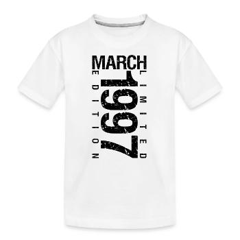 Anniversaire Mars 1997 Mars né en Mars - T-shirt bio Premium Enfant - blanc - Devant