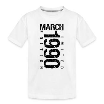 Anniversaire Mars 1990 Mars né en Mars - T-shirt bio Premium Enfant - blanc - Devant