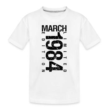 Anniversaire Mars 1984 Mars né en Mars - T-shirt bio Premium Enfant - blanc - Devant