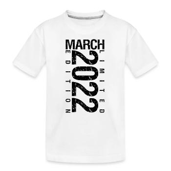 Anniversaire Mars 2022 Mars né en Mars - T-shirt bio Premium Enfant - blanc - Devant