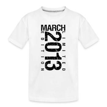 Anniversaire Mars 2013 Mars né en Mars - T-shirt bio Premium Enfant - blanc - Devant