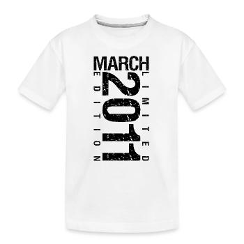 Anniversaire Mars 2011 Mars né en Mars - T-shirt bio Premium Enfant - blanc - Devant