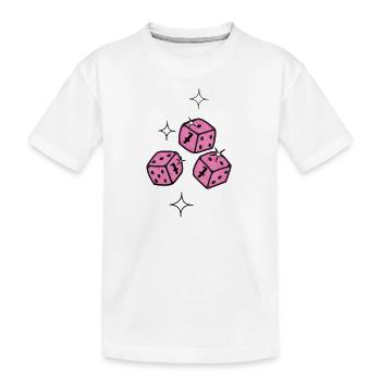 Three Seven Dice - Kids' Premium Organic T-Shirt - white - Front