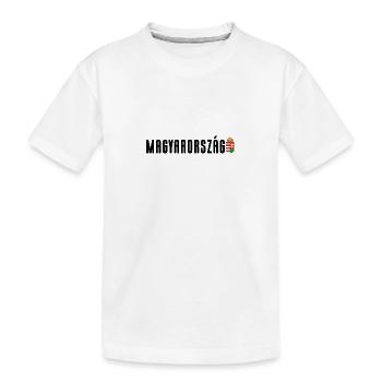 Magyarország Hongrie Blason drapeau - T-shirt bio Premium Enfant - blanc - Devant