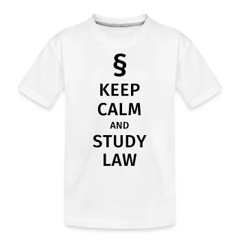 keep calm and study law - Kids' Premium Organic T-Shirt - white - Front