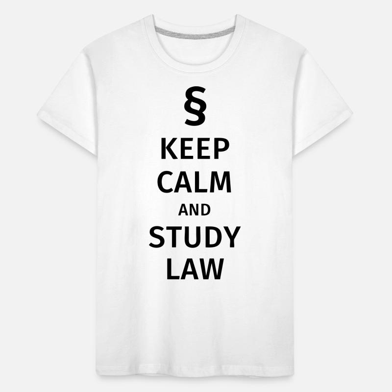keep calm and study law T-shirt bio Premium Enfant