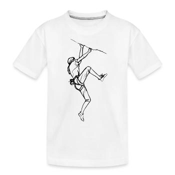 Rock climbing - Kids' Premium Organic T-Shirt - white - Front