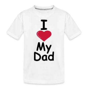 I love my dad - Kids' Premium Organic T-Shirt - white - Front