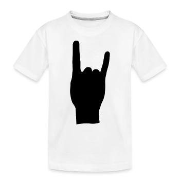 Rock and roll de la main - T-shirt bio Premium Enfant - blanc - Devant