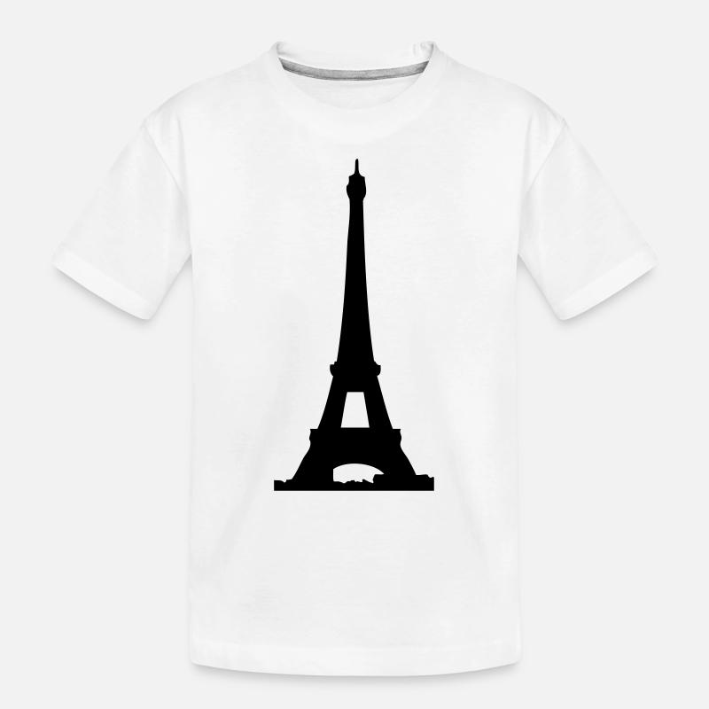 eiffelturm - Kinder Premium Bio T-Shirt - Weiß