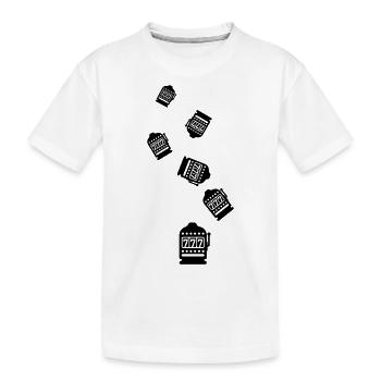 Icône de silhouette de bandit manchot - T-shirt bio Premium Enfant - blanc - Devant