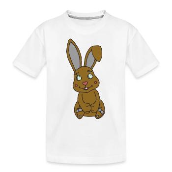Süßer Hase mit Knickohr - Kinder Premium Bio T-Shirt - Weiß - Vorne
