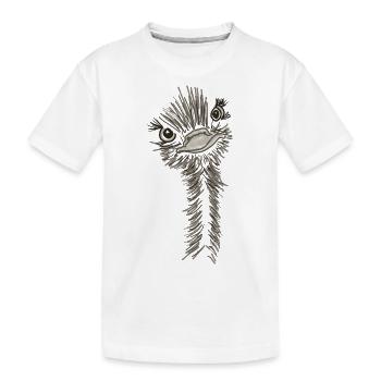 Autruche animal sauvage - T-shirt bio Premium Enfant - blanc - Devant