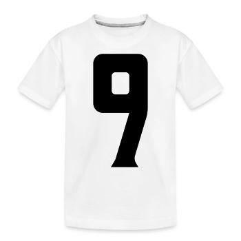 9 - Kinder Premium Bio T-Shirt - Weiß - Vorne