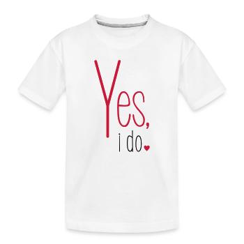Oui je fais bachelorette party mariée groomheart - T-shirt bio Premium Enfant - blanc - Devant