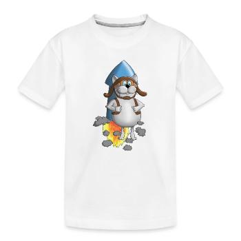 Nouveau départ - Rocket - Comic - T-shirt bio Premium Enfant - blanc - Devant