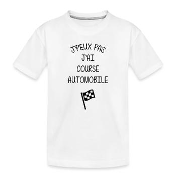 Course Automobile / Voiture / Sport / Sportif - T-shirt bio Premium Enfant - blanc - Devant
