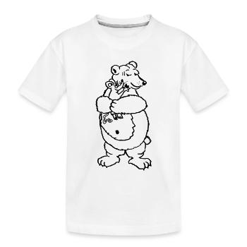 souris ours câlin amour souris ours - T-shirt bio Premium Enfant - blanc - Devant