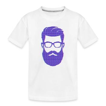 Bartträger Männlichkeit Schnurrbart Bart - Kinder Premium Bio T-Shirt - Weiß - Vorne