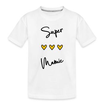 MAMIE. BONNE FÊTE MAMIE. SUPER MAMIE. FÊTE - T-shirt bio Premium Enfant - blanc - Devant