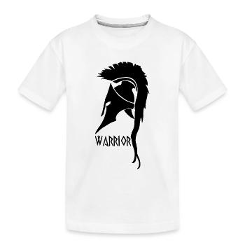 Casque noir de guerrier antique - T-shirt bio Premium Enfant - blanc - Devant