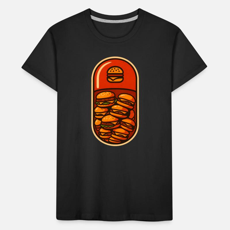 Funny Hamburger Stack Lover Design Kids' Premium Organic T-Shirt
