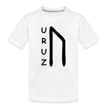 Uruz Rune Runen - Kinder Premium Bio T-Shirt - Weiß - Vorne