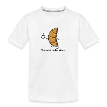 Croissant - Kinder Premium Bio T-Shirt - Weiß - Vorne
