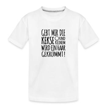 Her mit den Keksen - Kinder Premium Bio T-Shirt - Weiß - Vorne