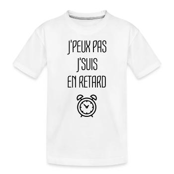 Boulot - Travail - En Retard - Dormir - Travailler - T-shirt bio Premium Enfant - blanc - Devant
