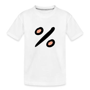 Icône de pourcentage. signe %. Dessiné à la main. - T-shirt bio Premium Enfant - blanc - Devant