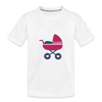 Famille biologique de bébé 2022 - T-shirt bio Premium Enfant - blanc - Devant