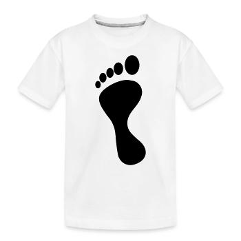 linker fuß - Kinder Premium Bio T-Shirt - Weiß - Vorne