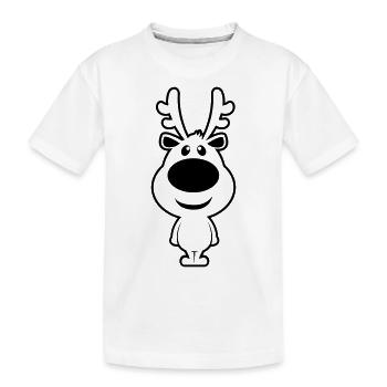 rudolf christmas reindeer - T-shirt bio Premium Enfant - blanc - Devant