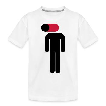 Mobile on, brain off - Kids' Premium Organic T-Shirt - white - Front