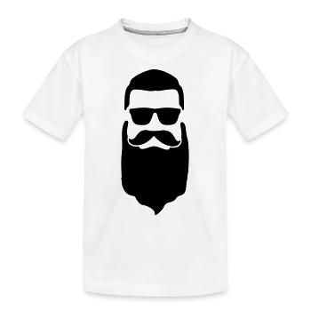 Bart - Kinder Premium Bio T-Shirt - Weiß - Vorne