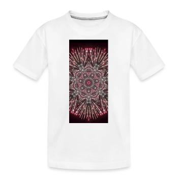 Mandala Feuerwerk - Kinder Premium Bio T-Shirt - Weiß - Vorne
