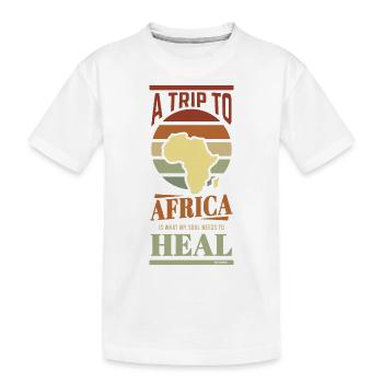 Urlaub in Afrika - Kinder Premium Bio T-Shirt - Weiß - Vorne