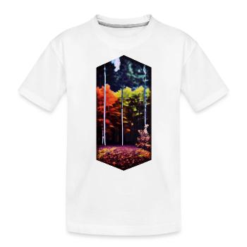Losange nature d'automne - T-shirt bio Premium Enfant - blanc - Devant