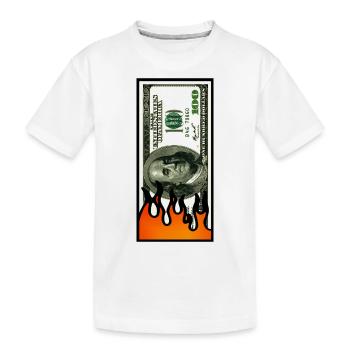 Geld Bargeld - Kinder Premium Bio T-Shirt - Weiß - Vorne