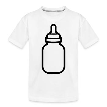 Flasche - Kinder Premium Bio T-Shirt - Weiß - Vorne